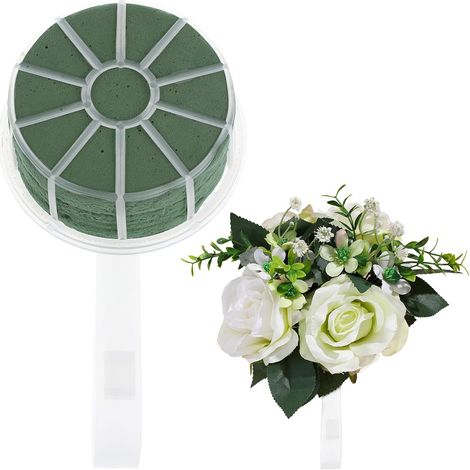 Brautstrauß Halter 2 Stück aus Kunststoff und Schaumstoff Leicht zu Benutzen für Brautstrauß und Blumenladen Größe L Hochzeit Blumenbedarf (1/5)