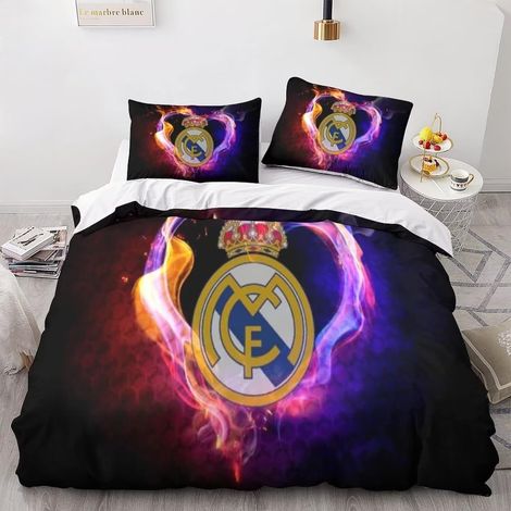 Photos de Football Housse de Couette, Parure de lit 140x200cm 3D en Microfibre avec Housse de Couette et taie d'oreiller 65x65cm (1/5)