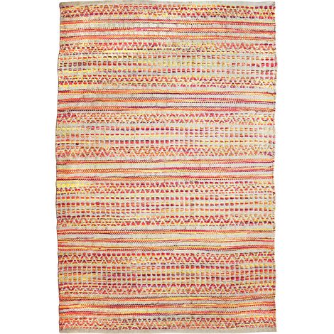 Tappeto Sienna 700 in Juta e Cotone Rosso (1/4)