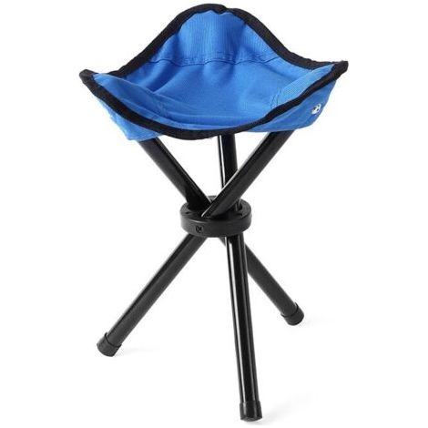 BUNTHAUS (Bleu) Tabouret de camping pliant, tabouret de camping pliant ultra léger et portable, siège de chaise de pêche durable et confortable pour la pêche, la randonnée, le jardinage, la plage et l (1/3)