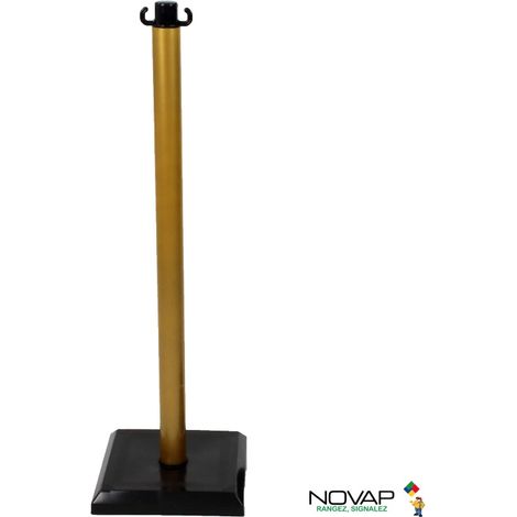 Poteau PVC Champagne sur socle lesté 3kg - 1000162