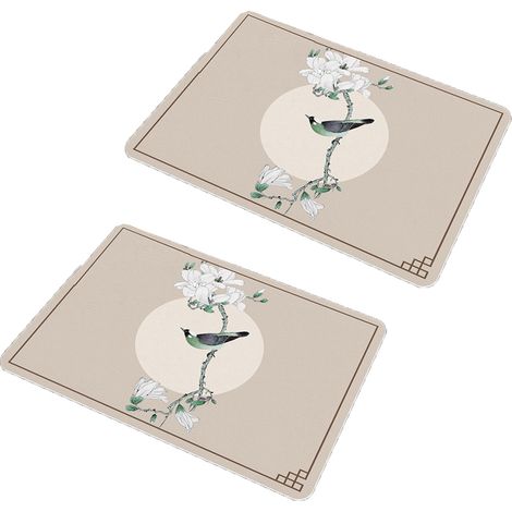 Sous-plat En Cuir - Résistant À La Chaleur - Imperméable - Lavable - Pour Table À Manger Et Thé - Lot De 4 (1/5)