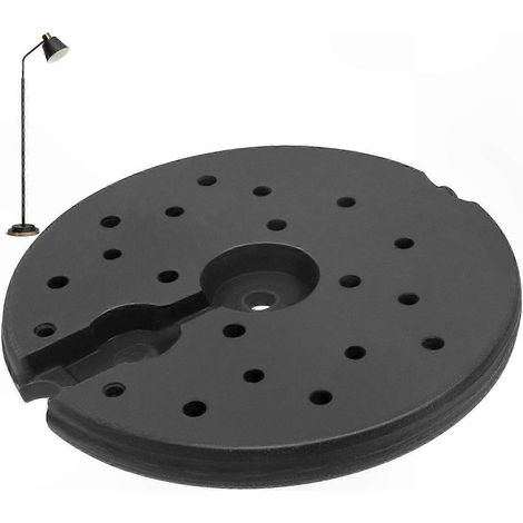 Lampadaire Noir Pied Lesté pour Salon, Base Stable Anti-Bascule 23,3x23,3x2,2 cm, Lot de 1, Support Durable (1/5)