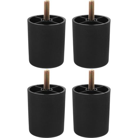 de 4 pieds ronds en plastique pour canap et chaise avec vis