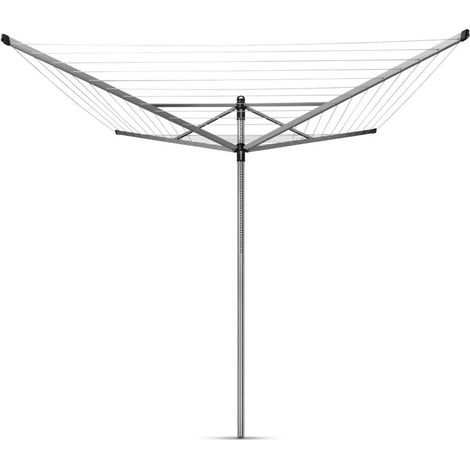 Brabantia Lift-O-Matic Droogmolen 60 m Drooglengte + Grondhaak and Hoes Metallic Grijs (1/2)