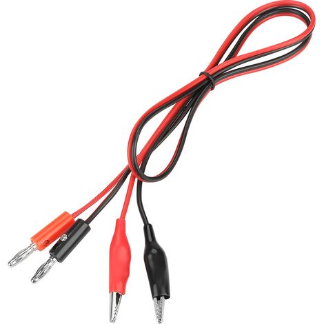 Câble banane avec fiche clip 30V 5A pour alimentation réglable DC régulée (1/5)