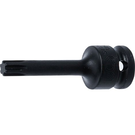 Punta de vaso de impacto longitud 75 mm entrada 12,5 mm (1/2") perfil en cuña (para Ribe) M9 (1/2)