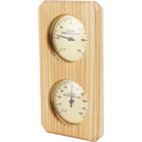 Thermomètre et hygromètre de sauna, hygrothermographe pour jardin, pluviomètre – thermomètre sauna précis pour suivi température et humidité intérieure extérieure (1/4)