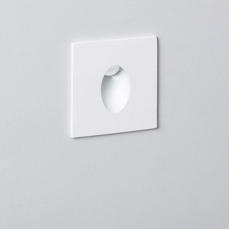 Baliza LED Empotrable Pared Cuadrado Aluminio Adam 3000K Blanco Blanco Cálido (1/5)