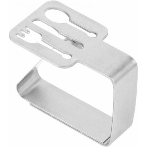 Lot de 5 pinces à nappe, 5 pinces à nappe épaisses en acier inoxydable pour usage extérieur (1/4)