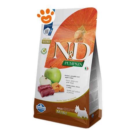 Farmina Dog N&D Pumpkin Adult Mini Cervo, Zucca e Mela - Farmina Dog N&D Pumpkin Adult Mini Cervo, Zucca e Mela - Sacco Da 2 Kg