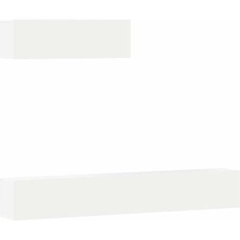 Maison Exclusive - Set Mobili Porta TV 3 pz Bianco in Legno Multistrato (1/5)