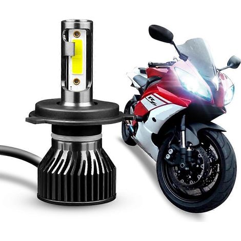 Phare avant de moto LED H4 H7 H11 H1, 1 pièce, ampoules LED antibrouillard, blanc 6000K (1/4)