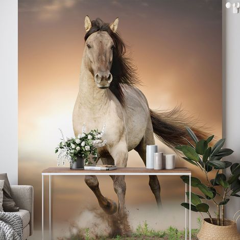 Papier peint panoramique - Cheval - 130 cm x 186 cm (1/4)