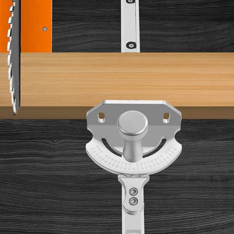 Jauge d'onglet universelle pour scie circulaire, règle de poussée en aluminium à positionnement rapide, 27 butées d'angle, outil de bricolage pour menuisier (1/4)