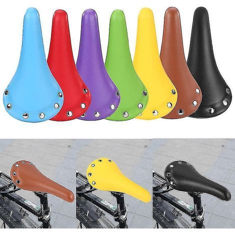 Gelber 3D-Fahrradsattelbezug aus weichem Leder