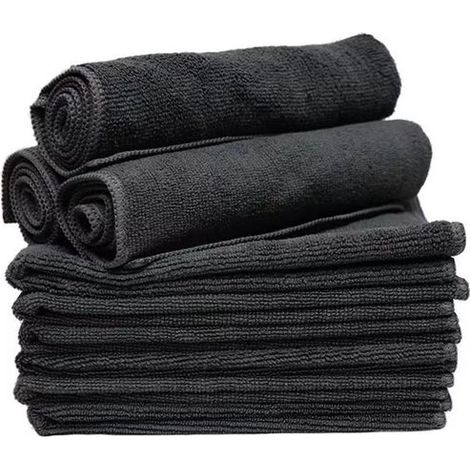 Paquete de 10 toallas de microfibra resistentes a la lejía, altamente absorbentes, resistentes a las manchas y de secado rápido, para peluquerías, gimnasios, baños, spas y afeitado. (1/2)