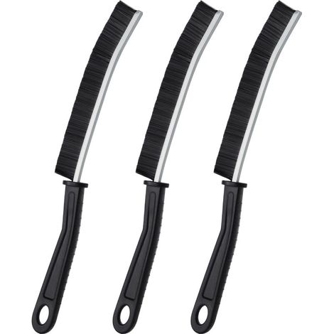 Brosse de nettoyage pour joints de carrelage, brosse de nettoyage pour rainures de carrelage de qualité supérieure avec support en aluminium, brosse fine (1/5)