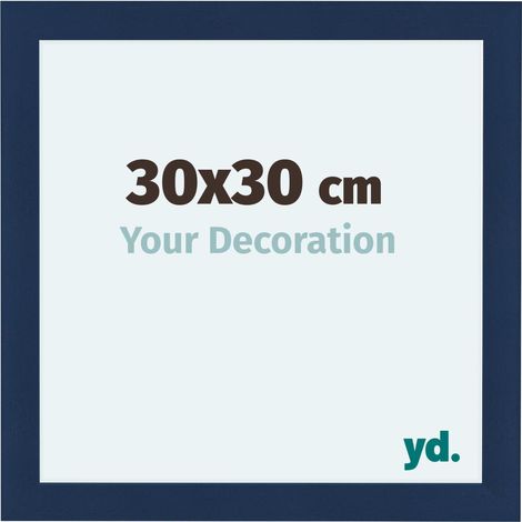yd. - Cadre photo 30x30 - Bleu Fonce Patine - MDF - Como (1/5)