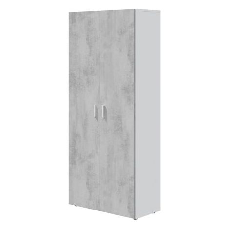 KIT MOBILE MULTIUSO 80X37XH182 CM BIANCO CEMENTO