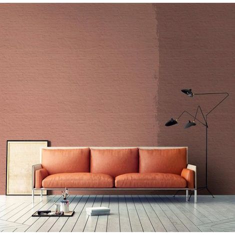 Papier peint panoramique bicolore idéal pour bureau Tapisserie panoramique marron élégante Papier peint panoramique original pour chambre (1/3)