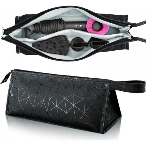 Sac de rangement pour sèche-cheveux en cuir PU compatible avec le sèche-cheveux Dyson Supersonic, étui de voyage pour sèche-cheveux étanche, brosse pour sèche-cheveux portable et organiseur de diffuse (1/5)