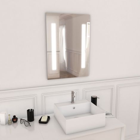 miroir salle de bain led auto-éclairant highway 70x50cm (1/3)