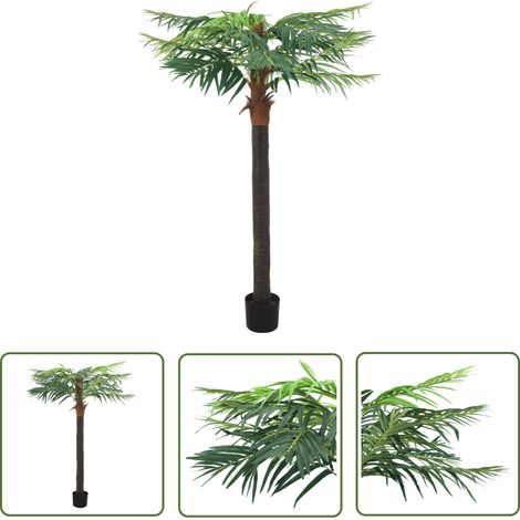 The Living Store Künstliche Palme Phönix mit Topf 215 cm Grün - Künstliche Palme - Palmen Indoor - Deko Pflanzen - Kunstpflanzen - Grüne Pflanzen (1/5)