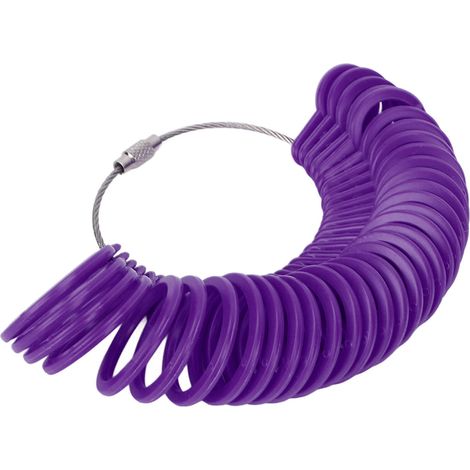Outil de mesure pour bagues, jauge de taille de doigt, outils de mesure pour la fabrication de bijoux, violet (1/5)