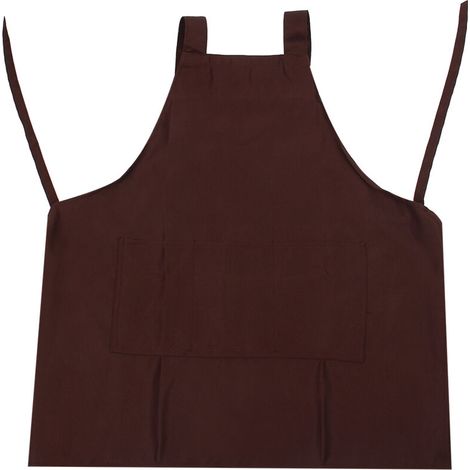 Tablier de cuisine imperméable pour femme, bretelles en H, style chef (couleur café) (1/5)