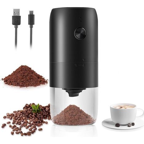 Moulin à Café Electrique, USB Rechargeable Moulin a Cafe, Rugosité Réglable Broyeur Café Portable Moulin à Café (1/4)