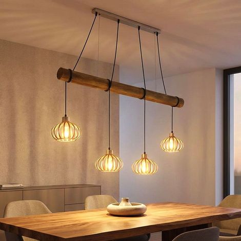 LED Pendelleuchte Hängelampe Esszimmerlampe Gitter höhenverstellbar H 150 cm (1/5)