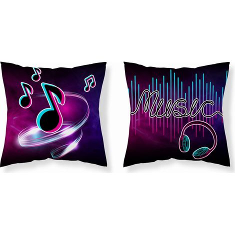 Funda de almohada 40x40 Música Microfibra (1/2)