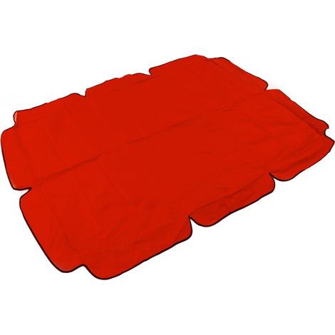 Toile de rechange imperméable pour balancelle d'extérieur, en tissu Oxford 420D argenté, rouge, idéale pour jardin et terrasse.
