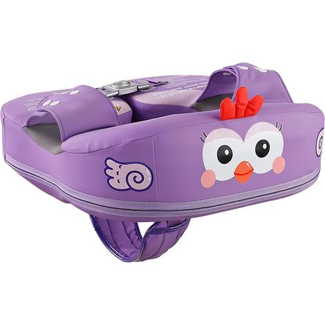 Mambobaby Niedlicher Babyschwimmring, nicht aufblasbar, weich, wasserdicht, hautfreundlich, Schwimm-Lila