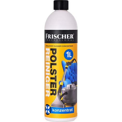 FRISCHER PROFESSIONAL Limpiador de tapicería concentrado [extra puro] – 1000 ml – para aspiradoras de lavado, aspiradoras húmedas y limpieza manual – sofá, sillón, quitamanchas adecuado para todos los