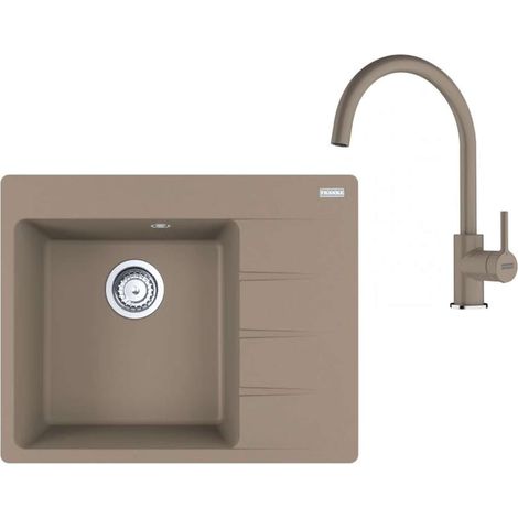 Franke Set - Set da cucina G270KA, lavello in fragranite CNG 611-62 TL/2 e miscelatore FC 6018.424, cashmere 114.0700.669