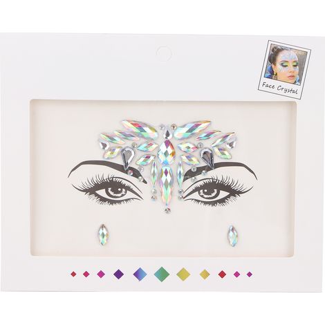 Autocollants strass visage waterproof, décorations rhinestones DIY pour festival, fête (1/5)