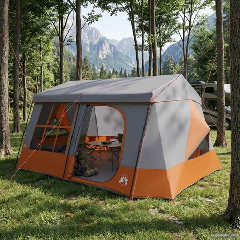 vidaXL Family Tent with Rainfly Water-resistant 9-Person (1/5)