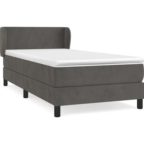 Maison Exclusive - Boxspringbett mit Matratze Dunkelgrau 90x190 c (1/5)