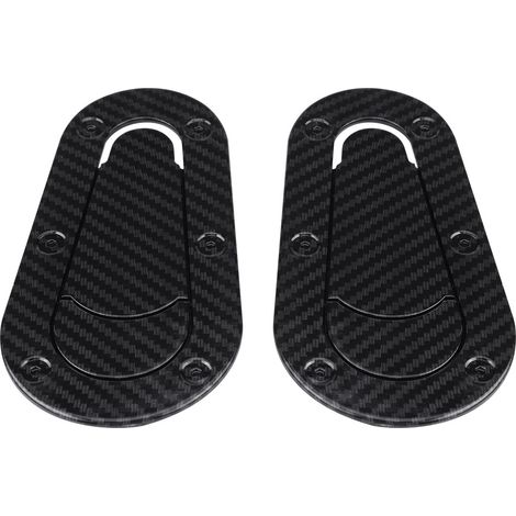 Kit de 2 autocollants universels de capot de voiture de course, accessoires de décoration extérieure (teinte fibre de carbone) (1/5)