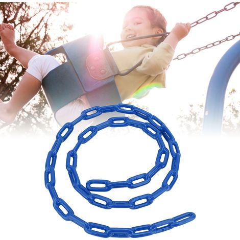 Chaîne de Balançoire Enfant 1,5 mètre Acier Bleu - Harnais Sécurité Jardin
