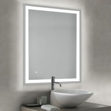 Specchio da bagno Heracles con illuminazione LED frontale e decorativa, 34 W, Tecnoplastica e Vetro 5151020 EMUCA (1/5)