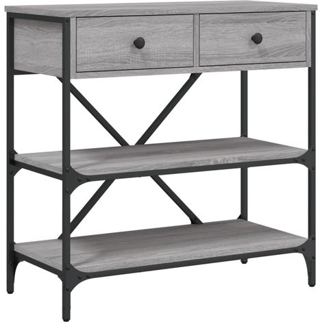 Maison Exclusive - Tavolino Consolle Grigio Sonoma 75x34,5x75cm Legno Multistrato