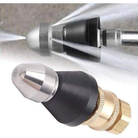 Outil De Nettoyage des égouts, Buse En Acier Inoxydable, Outils De Dragage Et De Nettoyage des Tuyaux D'égout G1/4 Pour le Débouchage des Tuyaux (1/5)