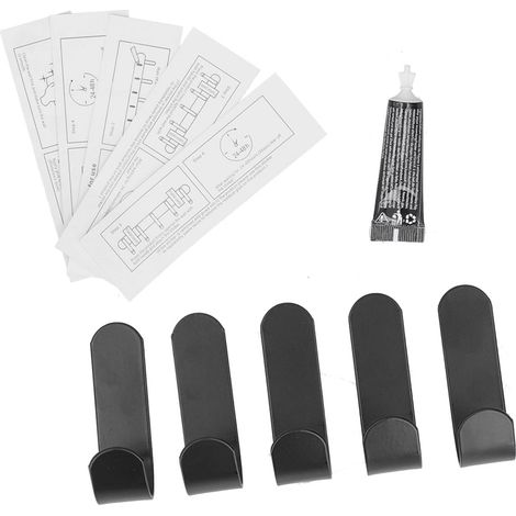 Wandhaken für Handtücher, Badezimmerhaken, rostfreier Haken, Küchenhaken, Beschläge, Schlüsselhaken für den Flur (5 runde Haken) (1/5)