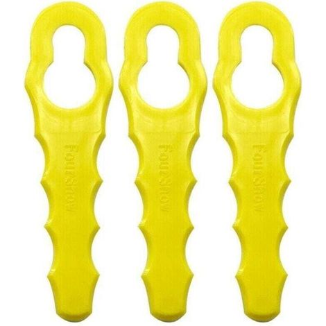 Lot de 100 lames de rechange compatibles avec les débroussailleuses Ryobi RAC155, RAC157 et RAC158, têtes de lame à double denture (1/4)