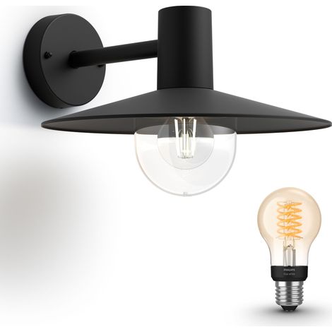 Philips Hue Skua Applique murale d'extérieur E27 (Noir) Lumière blanche chaude - White Filament (1/5)