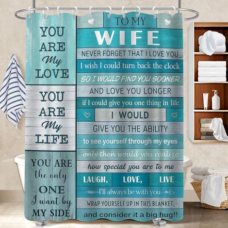 Rideau de douche en polyester 180x180 avec 12 œillets rideau étanche pour baignoire d’angle (1/5)
