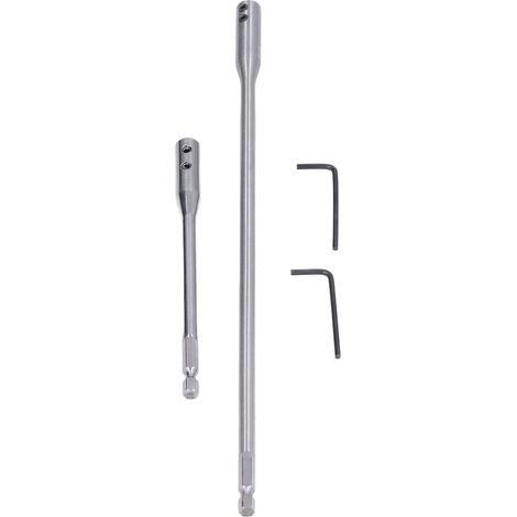 2 Pièces Foret Extension Perceuse Barre D'extension Porte foret Tige Hexagonale Perceuses Extensions Barre avec Clé pour Vis écrous (1/5)